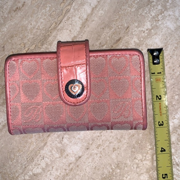BRIGHTON wallet, pink croc print leather with pink hearts fabric. Adorable! - Picture 12 of 16